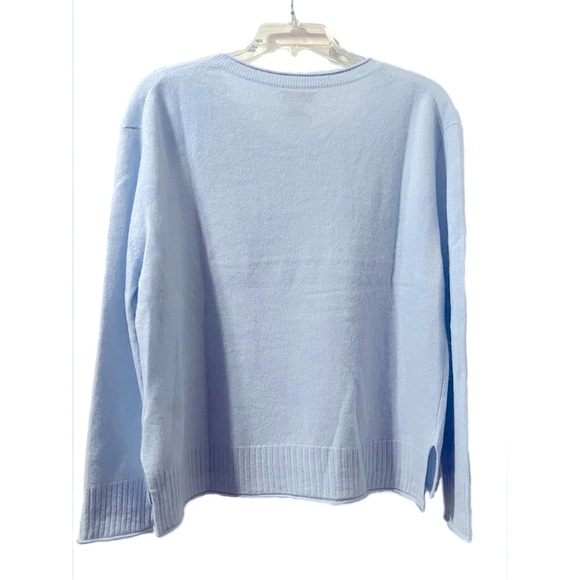 Rachel Zoe Pale Blue Cashmere Sweater, Size Medium - Picture 4 of 10